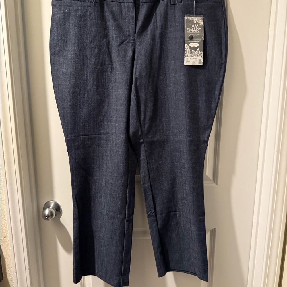 Maurices Dark Blue Straight Leg Pants - Picture 3 of 5